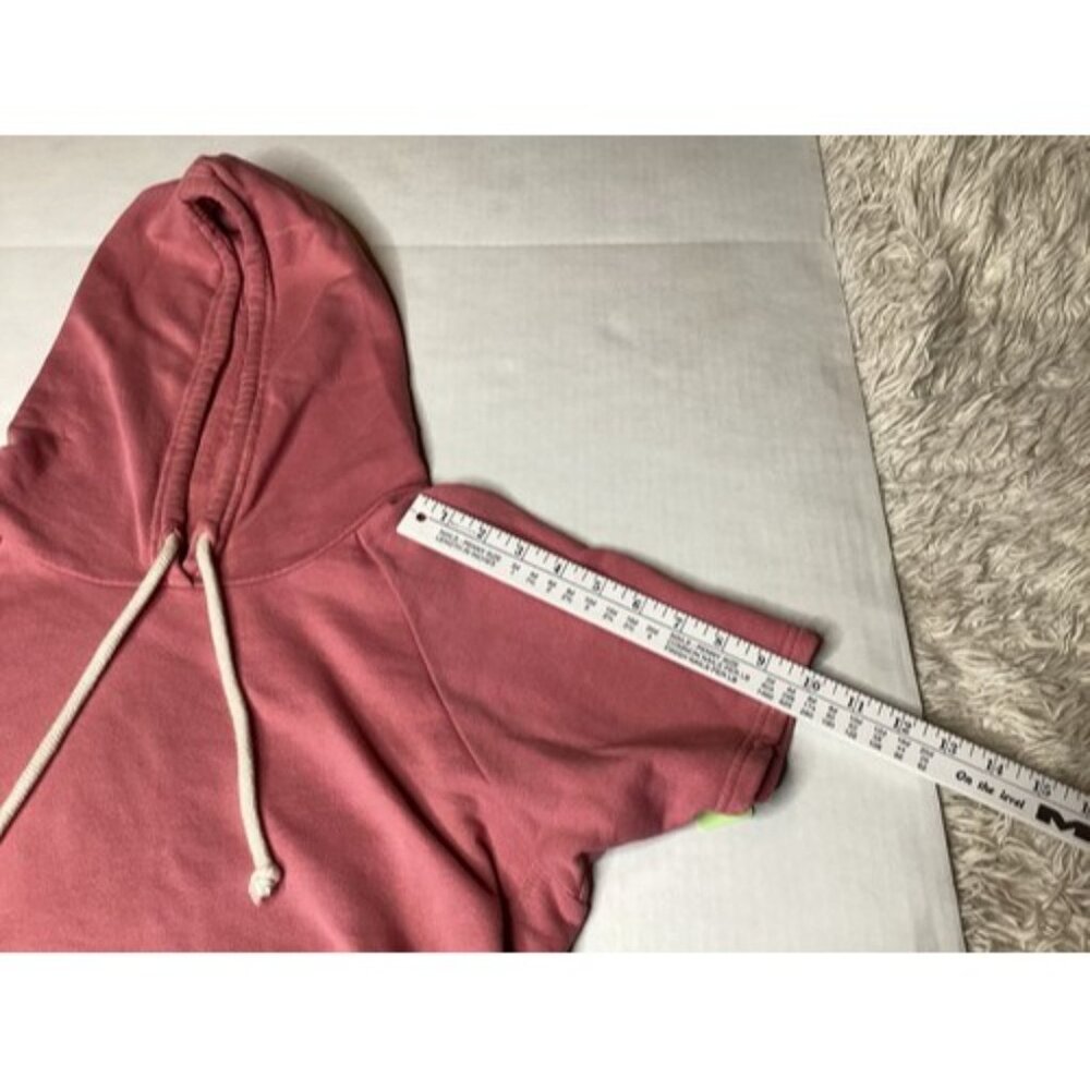 Pact Hoodie Pink Short Sleeve Cropped Large Kangaroo Pocket Organic Cotton READ - Picture 6 of 7